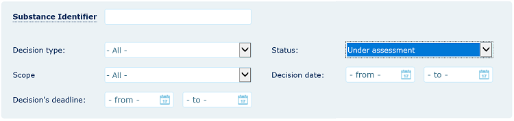 Filter for evaluation status